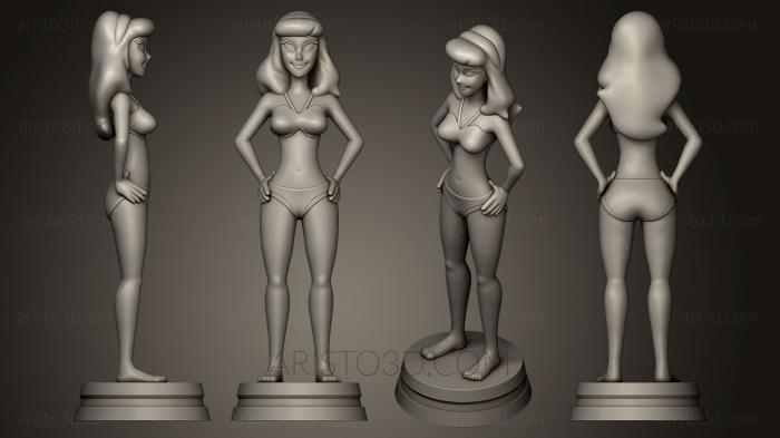 Figurines of girls (STKGL_0185) 3D model for CNC machine